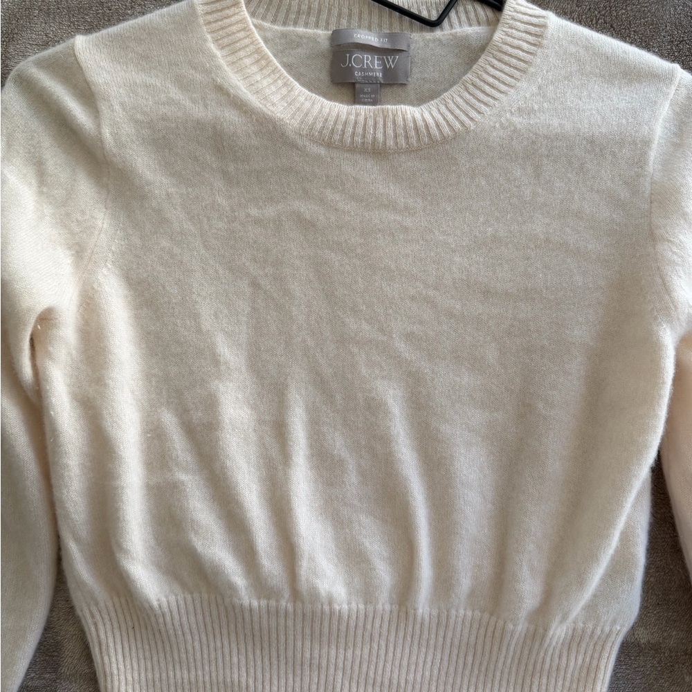 J. Crew Women's Cream Cashmere Sweater